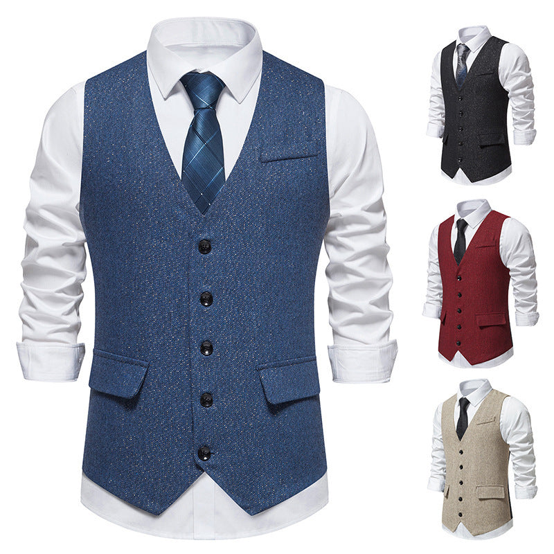 Retro Single-breasted Men's Suit Vest