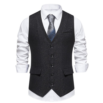 Retro Single-breasted Men's Suit Vest