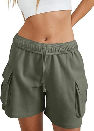 Women's Fashion Loose Casual Drawstring Cargo Shorts