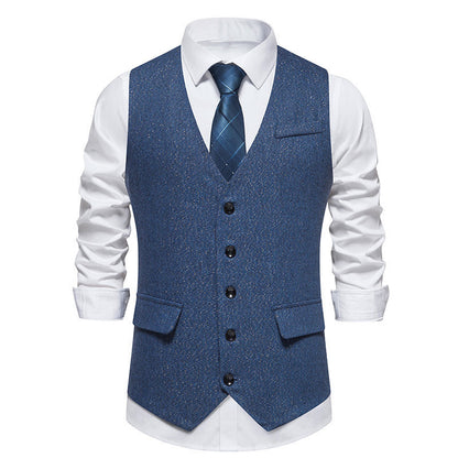 Retro Single-breasted Men's Suit Vest