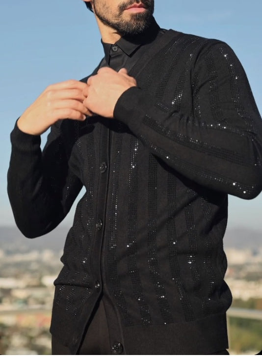 Men's Fashion Sequin Cardigan