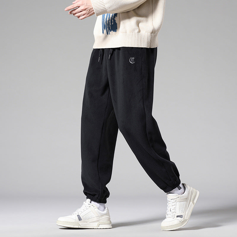 Loose Fleece-lined Thick Sweatpants Casual Pants For Men